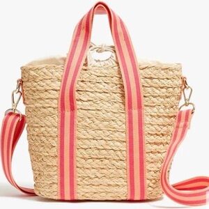J.Crew Factory Raffia Straw Mini Tote Bag- NWT